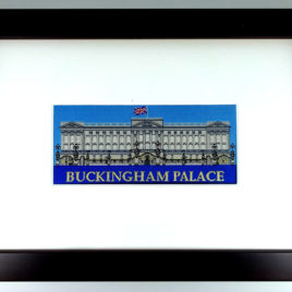 Buckingham Palace Jacquard Woven Picture in Frame 25.5cm x 18.5cm