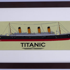 Titanic Jacquard Woven Picture in Frame 39cm x 23cm