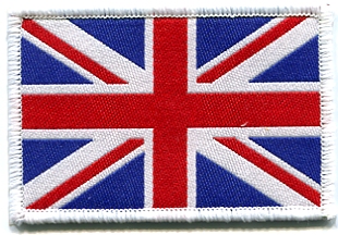 Union Flag Iron On Woven Badge 8cm x 5.5cm