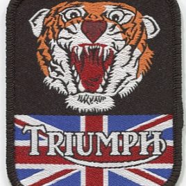 Triumph Tigers Head Sew On Woven Badge 7.3cm x 9cm