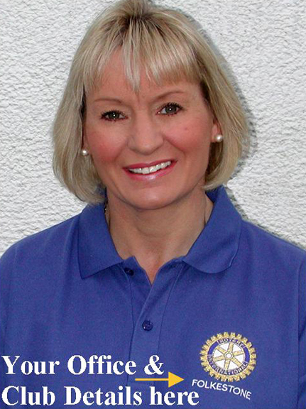 Rotary Personalised Polo Shirts. Your Club Logo detailed with Name