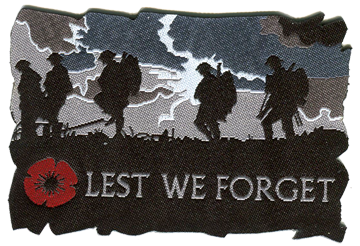 Lest We forget Woven Badge